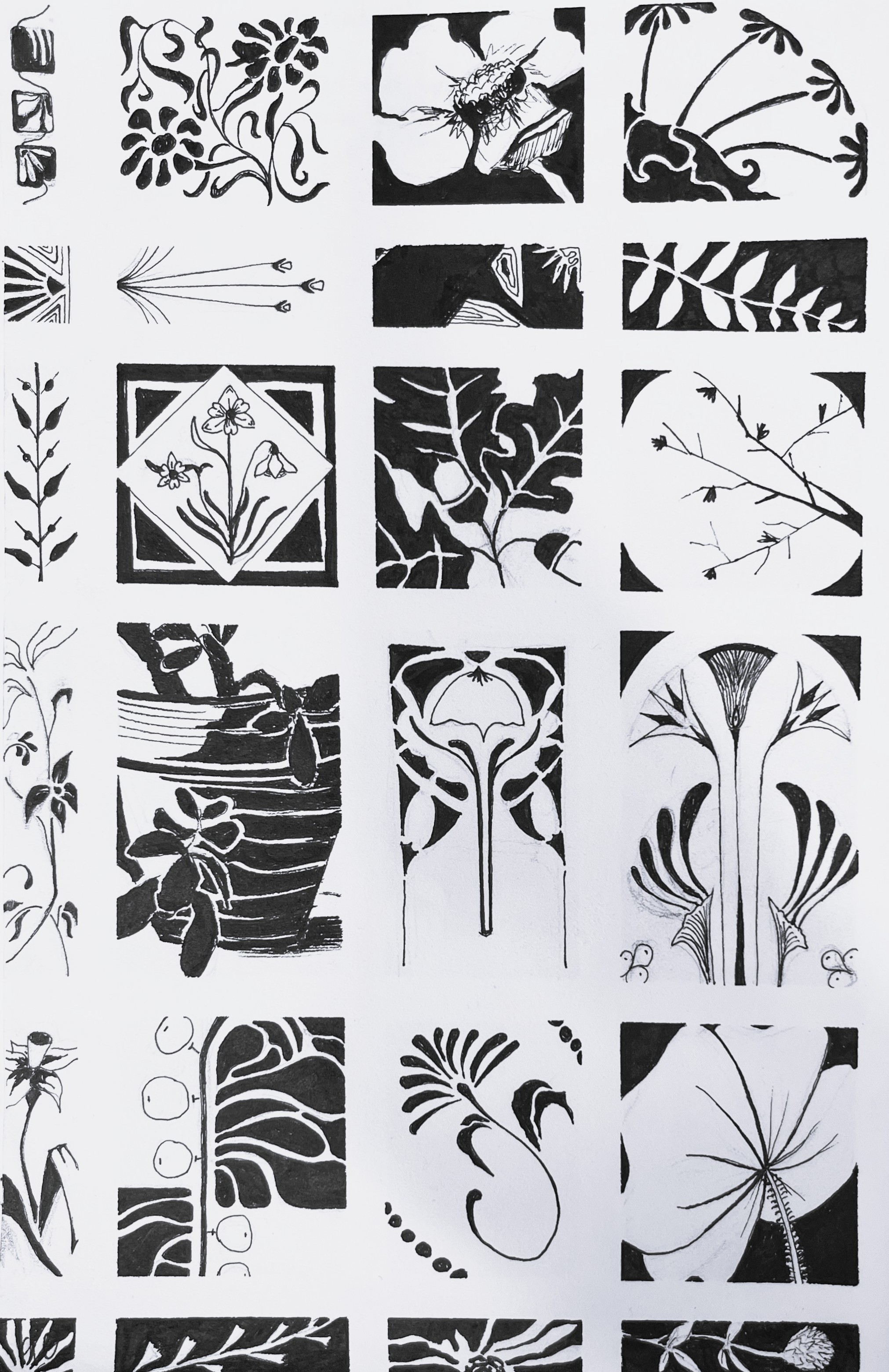 Ink drawings of public domain images